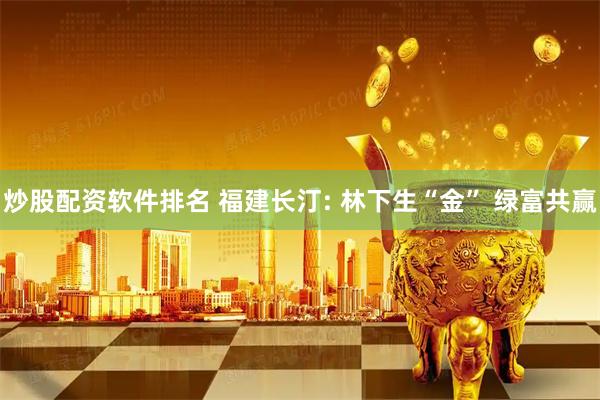 炒股配资软件排名 福建长汀: 林下生“金” 绿富共赢
