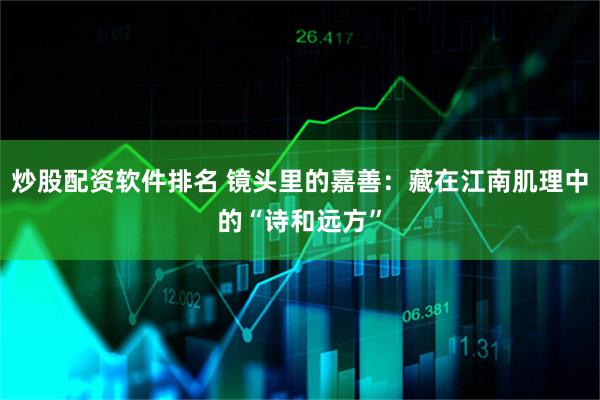炒股配资软件排名 镜头里的嘉善:藏在江南肌理中的“诗和远方”