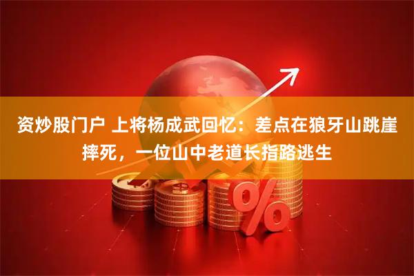 资炒股门户 上将杨成武回忆：差点在狼牙山跳崖摔死，一位山中老道长指路逃生